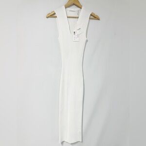 Helmut Lang White Midi Dress